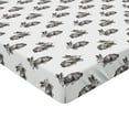 thumbnail image 2 of Ambesonne Bunny Fitted Sheet, Sketch Art Wildlife Hare, King Size, Dark Brown and White, 2 of 3
