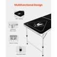 thumbnail image 4 of VEVOR Table de Tailgate Pliante Portable 8 Pieds pour Bière Pong Jeu de Boisson avec Poignée, 4 of 9