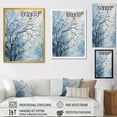 thumbnail image 4 of Designart "Winter Blooms of Tree in Blue and White I" Landscapes Canvas Wall Art - Country White Tree Bedroom Canvas Wall Art, 4 of 6