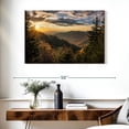 thumbnail image 3 of Elephant Stock Sunrise In Smoky Mountains Wall Art - Horizontal Canvas Wall Art - Living Room Wall Decor - Nature Canvas - Green And Blue Decor - 39" x 26", 3 of 8