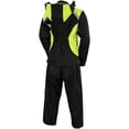 thumbnail image 2 of First Mfg Co - Rain Suit - Women's Motorcycle Biker Riding Rain Suit - Ripstop - Neon Green Black - 4X Large, 2 of 3