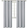 thumbnail image 2 of Window Curtain Room Darkening K68 silver color 100 % blackout thermal drapes for bedroom living room closet door noise reducing 37" inch wide X 84" inch long 2 panels, 2 of 6