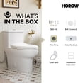 thumbnail image 5 of HOROW One Piece Elongated Toilet with Dual Flush, 1.28 GPF, 10" Rough-In, Soft Closing Seat for Bathroom, 5 of 9