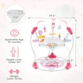 thumbnail image 3 of Costway Baby Stationary Activity Center Infant Jumper with Removable Foot Pad Pink, 3 of 10