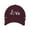 Wine, variant on Prolriy Baseball Cap Women Washed Baseball Pattern with Printed Baseball Caps on Both Sides Trucker Hats Women Black