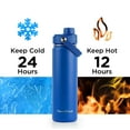 thumbnail image 3 of ThermoProof Insulated Stainless Steel Water Bottle 22oz, Leakproof Spout & Chug Lid, Keeps Cold 24H Hot 12H, Reusable Wide Mouth Bottle, 3 of 10