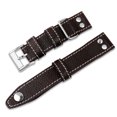 thumbnail image 3 of Reloj de cuero vintage para hombre con remache de 22 mm para Hamilton Khaki Field H60515533 6533 IWC Pilot Series Correa de reloj de piel de vaca, 3 of 5