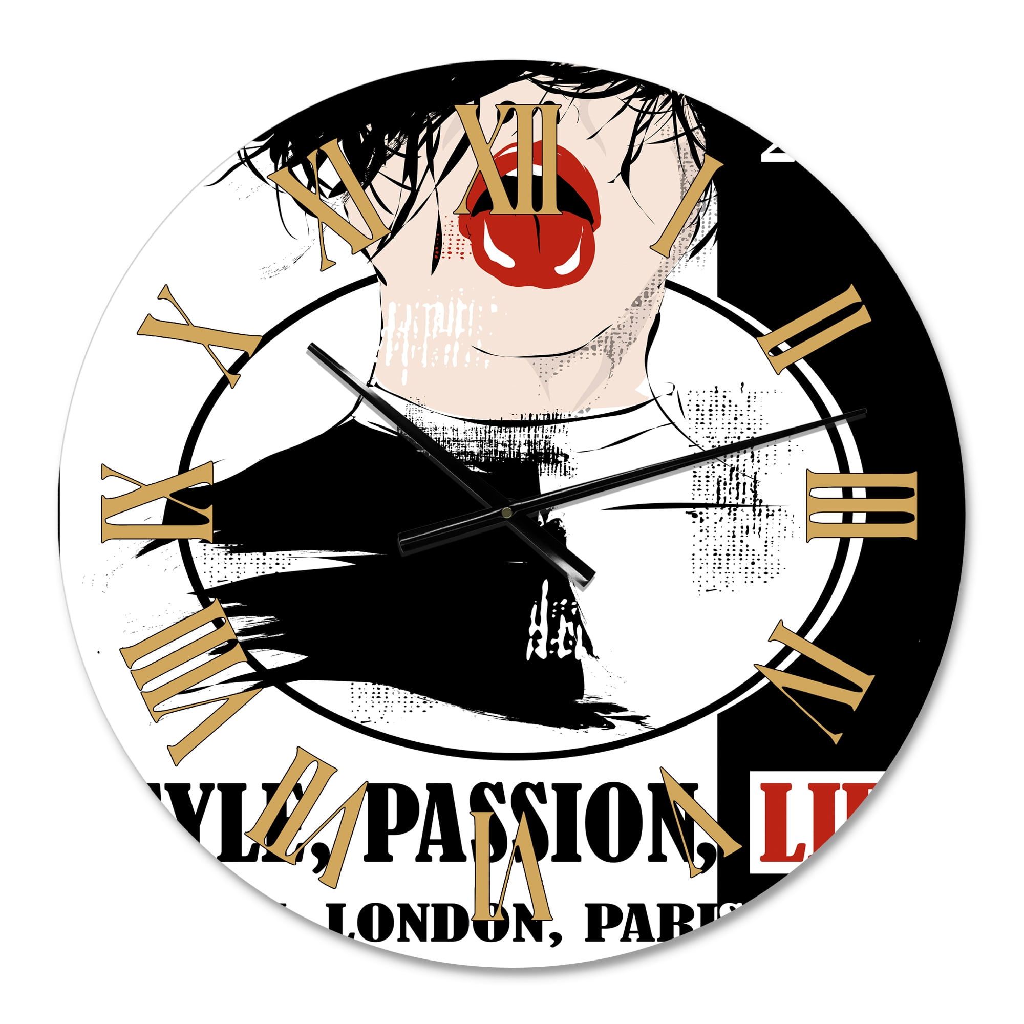 Designart 1 in Quartz Vintage Wall Clock