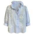 thumbnail image 2 of APEXFWDT Floral Boho V Neck Shirt Women Long Sleeve Button Down Shirts Casual Western Shirts, 2 of 5