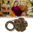 thumbnail image 3 of Unique Bargains 1 Pc Adjustable Waist Belt Elegant Flower Handmade Cord Belt Women Coffee, 3 of 4