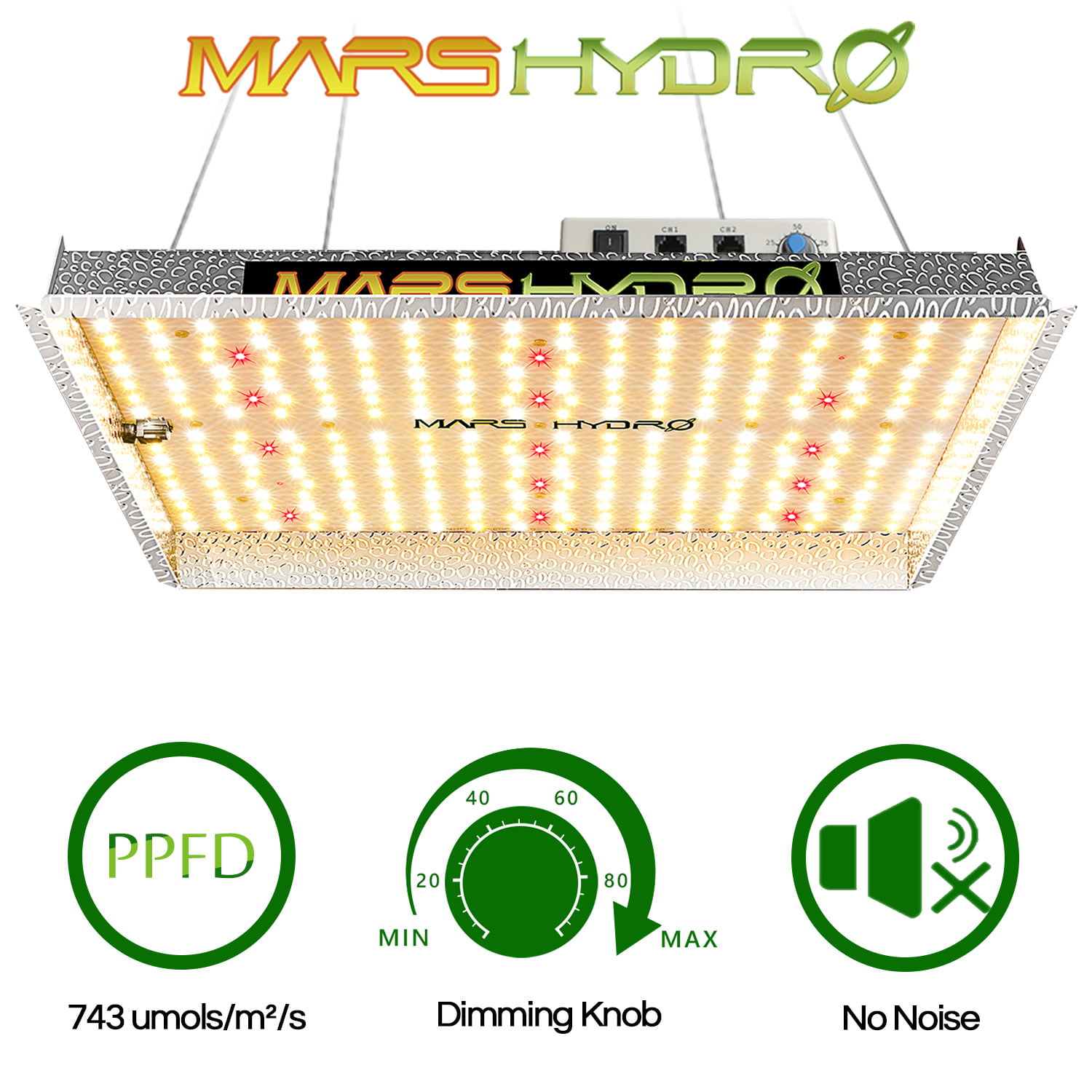 MARS HYDRO TS 1000W Led Grow Light 3x3ft Daisy Chain Dimmable Full Spectrum LED Growing Lights for Indoor Plants Greenhouse Veg Bloom Light with 342 LEDs Hydroponic Growing Lamps Actual Power 150Watt 