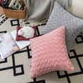 thumbnail image 4 of Fundas de almohada de piel sintética de felpa suave de lujo para sofá Fundas de almohada decorativas de piel Paquete de 2 (18 "x 18") Xemadio CZJJ-ZC66-5, 4 of 7