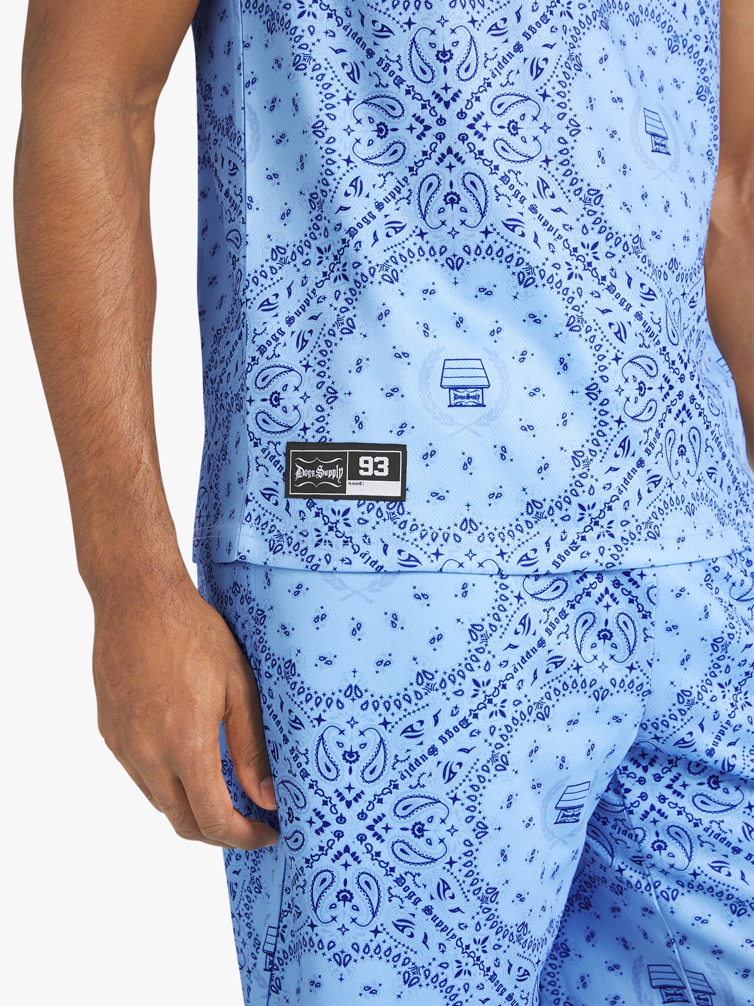 Dogg Supply by Snoop Dogg Big Men's Bandana Print Mesh Tank, Sizes 4XL - 5XL