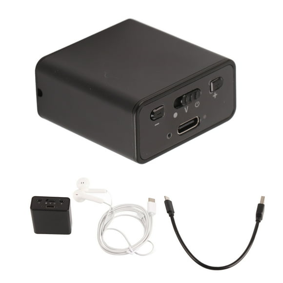 Mini grabadora de voz digital con potente adsorción magnética, IA, reducción de ruido HD inteligente, grabadora activada por voz, inglés neutro, 32 GB