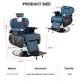 thumbnail image 6 of Barber Chair with Hair Cutting Tool Set and Salon Barber Cape, Blue, 6 of 10