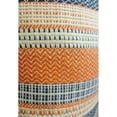 thumbnail image 4 of Plutus Anastasia Orange Navy and Cream Handmade Pillow 20"L x26"W, 4 of 4