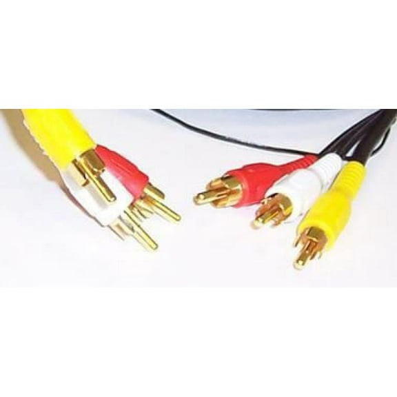 PRO SIGNAL - 3x Phono (RCA) Male to 3x Phono Male Lead, 10m Black