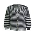 thumbnail image 4 of Cardigan Sweaters for Women Color Block Long Sleeve V Neck Sweater Fashion Kint Striped Open Front Button Outerwear, 4 of 7