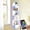 White, variant on Corner Shelf, 5 Tier Corner Shelf Wall Mounted with Light, Corner Floating Shelves, Corner Bookshelf Stand for Bedroom, Bathroom, Living Room, Kitchen, (Rustic Brown)