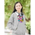 thumbnail image 2 of Comic Style Icons Hoodie Juniors -Image by Shutterstock,  Large, 2 of 4