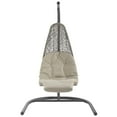 thumbnail image 6 of Modway Landscape Hanging Chaise Lounge Outdoor Patio Swing Chair in Light Gray Beige, 6 of 6