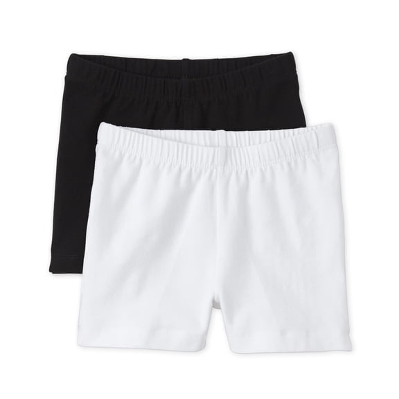 Pantalones cortos Cartwheel The Children's Place para niñas, color negro/W