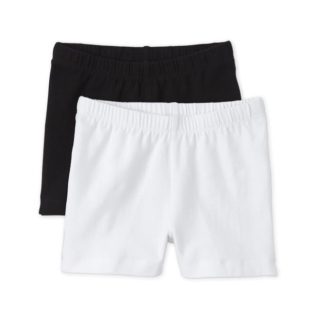 Pantalones cortos Cartwheel The Children's Place para niñas, color negro/W