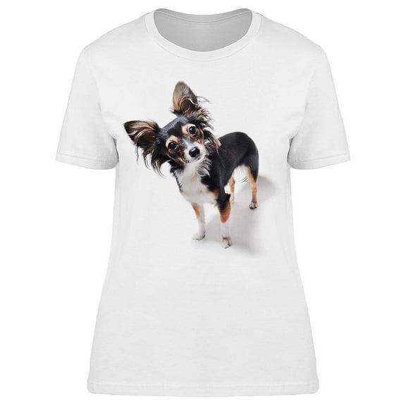 Curious Chihuahua T-Shirt Women -Image by Shutterstock, Female Medium