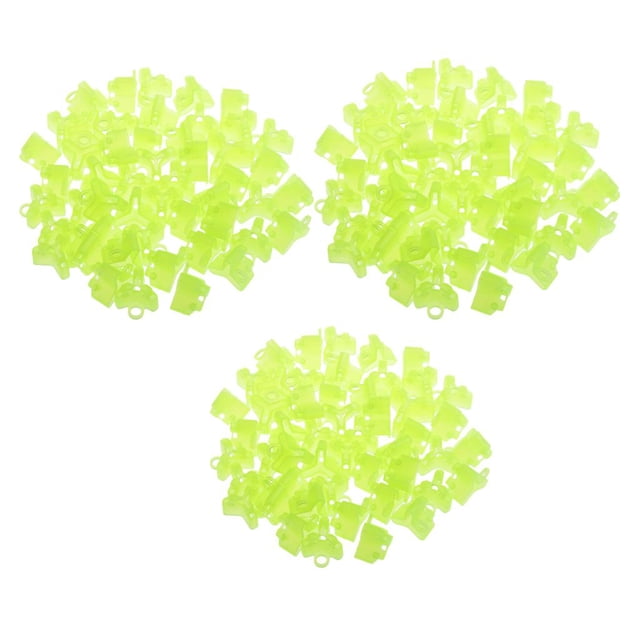 150 Unids Triple Cubierta de Plástico Amarillo Claro Accesorios de Protectora de Anzuelo DYNWAVEMX Cubiertas para anzuelos triples de pesca