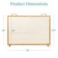 thumbnail image 7 of Best Choice Products 38x27in Single Panel Fireplace Screen Handcrafted Steel Mesh Spark Guard w/ Handles - Antique Gold, 7 of 7