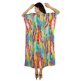 thumbnail image 6 of Bimba Womens Kimono Sleeve Long Maxi Kaftan Multicolor Caftan Coverup Night Wear, 6 of 8