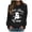 AB1945 Black, variant on Tisuna Women'S Halloween Sweatshirt Soft Ghost Letter Print Crewneck Sweatshirt Ladies Long Sleeve Festival Theme Party Fall Tops Clothes Size L