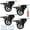 2 inch, variant on 2 inch Caster Wheels Heavy Duty Casters Set of 4 Locking Swivel Casters with Brake Double Ball Bearing No Noise Non Marking Top Plate Castor Wheels for Cart Furniture Workbench