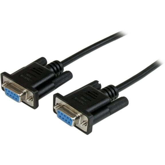 StarTech 1m Black DB9 RS232 Serial Null Modem Cable F/F