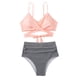 thumbnail image 1 of Conjuntos De Bikini De Cintura Alta Conjuntos de bikini de cintura alta para mujer Traje de baño sexy de ropa de playa simple dividido (Rosa claro S) Ygjytge para Mujer Rosa claro T S, 1 of 9