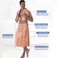 thumbnail image 3 of Colevkie 2 Pcs Men's Quick Drying Bath Skirt & Towel Soft Lightweight Beach Towel Shower Skirt for Spa Sauna Bathroom Absorbent Comfortable Printed Plaids Pattern, 3 of 7