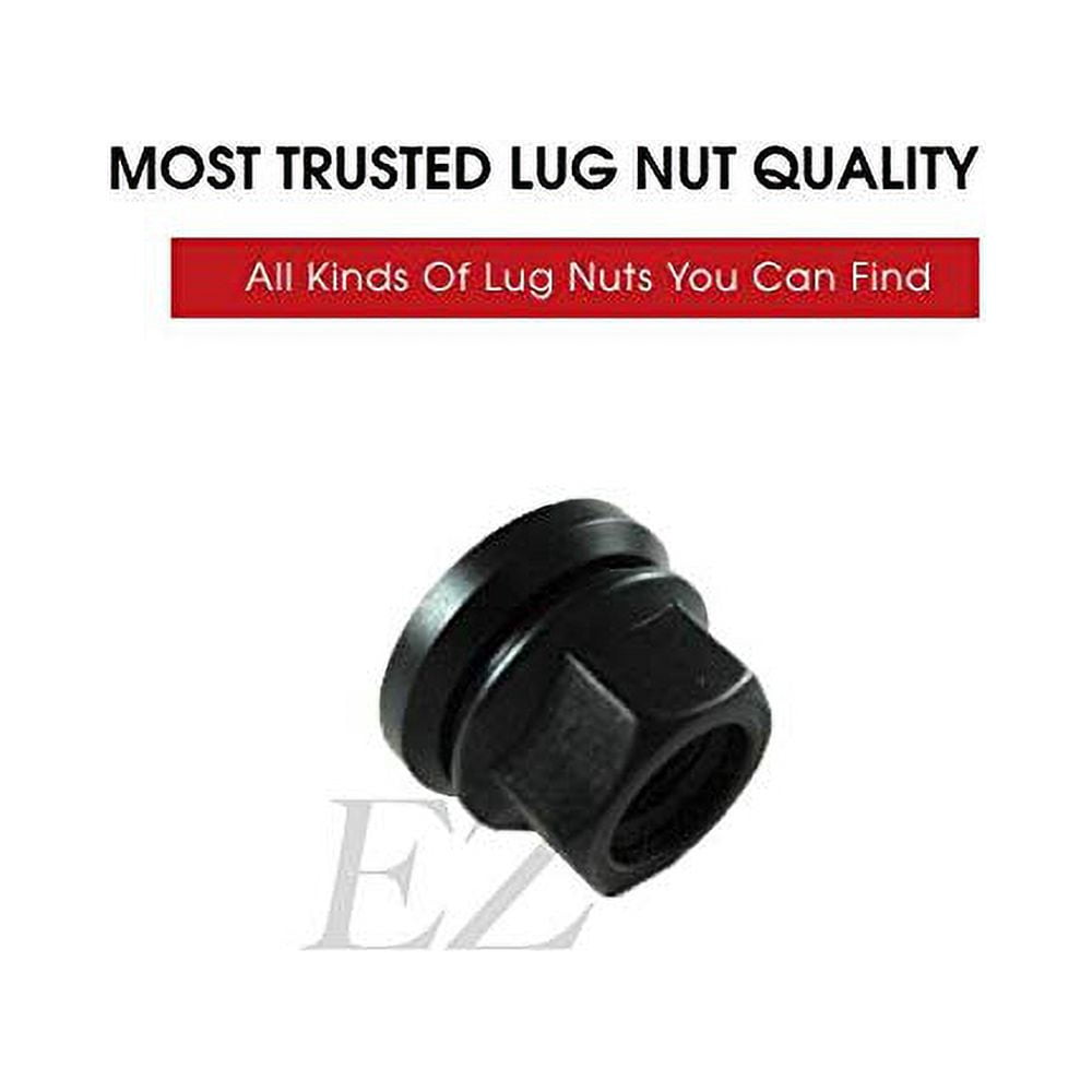 EZAccessory Wheel Lug Nuts Replacement For Factory OEM Ford 1/2" Thread Flat Washer Black Set of 20