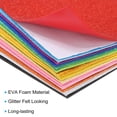 thumbnail image 3 of Uxcell Orange Shiny EVA Glitter Foam Sheet 11.8 x 7.9 Inch 2mm Thick with Back Adhesive Sparkle EVA Glitter Felt for Crafts DIY Project, 30 Pcs, 3 of 8