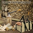 thumbnail image 2 of Lzvxtym Log Carrier Bag Large Canvas Firewood Tote Bag Firewood Holder Bag with Adjustable Strap Fireplace Log Storage Hand Bag Foldable Firewood Carrier for Log Wood Branch, 2 of 7
