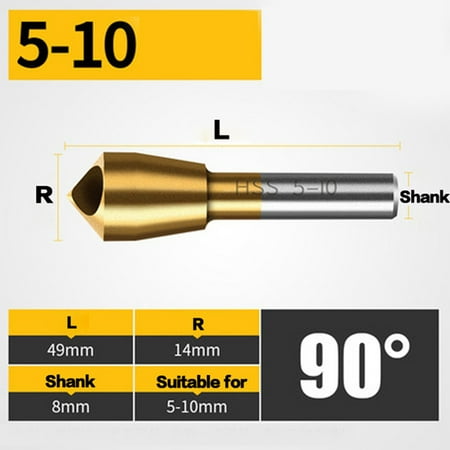 

1PC HSS Titanium Coated Countersink and Deburring Drill Taper Hole Cutter Tools
