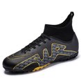 thumbnail image 3 of Zapatos de fútbol al aire libre para hombre, calzado de fútbol Unisex al tobillo, FG/TF, tacos de césped de entrenamiento ultraligeros profesionales antideslizantes, ligeros, 3 of 5
