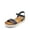 NAVY-PU, variant on Women’s Open Toe Ankle Strap Espadrille Casual Flatform Platform Wedge Sandals