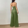 thumbnail image 6 of BOMYJESK Jumpsuits for Women Dressy Spaghetti Strap Wide Leg Baggy Pants Beach Vacation Trendy Overalls Jumpers Fashion Clothes 2026 with Pockets Army Green S, 6 of 6