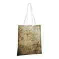 thumbnail image 2 of YFYANG Reusable Cotton Canvas Tote Shopping Bag, Vintage Vellum Texture Washable Portable Grocery Bag for Daily Travel, 2 of 8