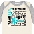 thumbnail image 4 of Inktastic Ovarian Cancer I Wear Teal Ribbon Tribute Boys or Girls Long Sleeve Baby Bodysuit, 4 of 5