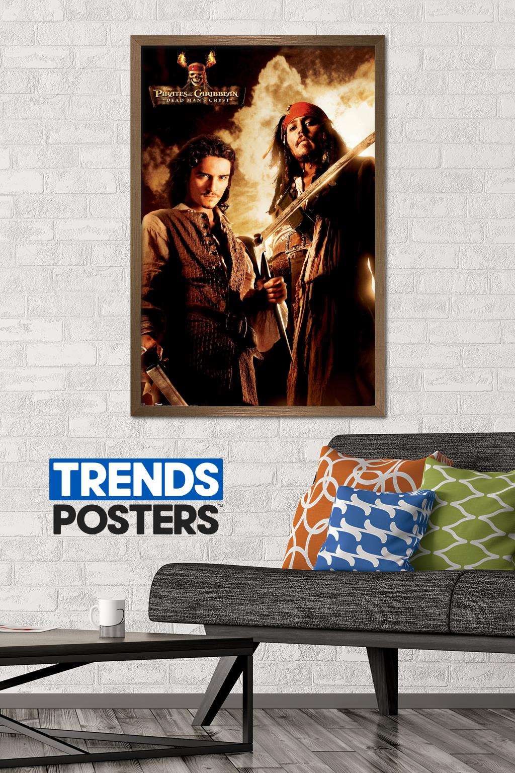 Disney Pirates of the Caribbean: Dead Man's Chest - Duo Wall Poster, 22.375" x 34", Framed
