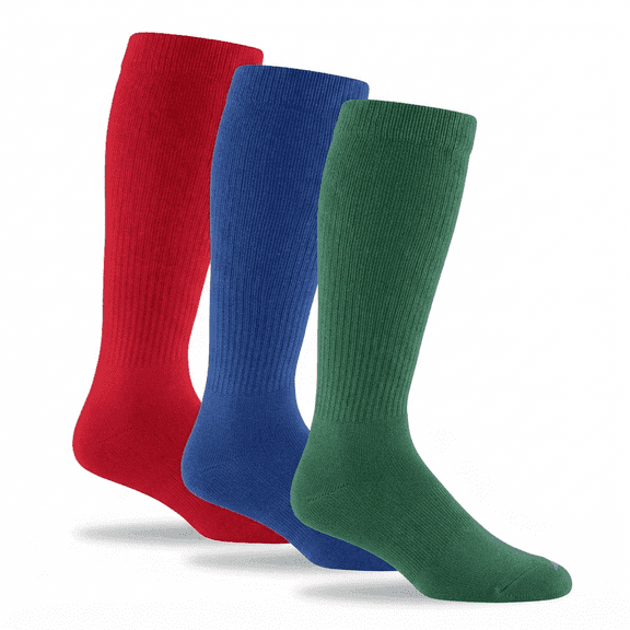 3 Pairs Knee High Compression Socks for Men Women, Graduated Support Socks, Breathable Stretch Fit for Travel, Running, Work and Daily Wear