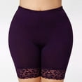 thumbnail image 3 of Large size high waist tight lace shorts, 3 of 4