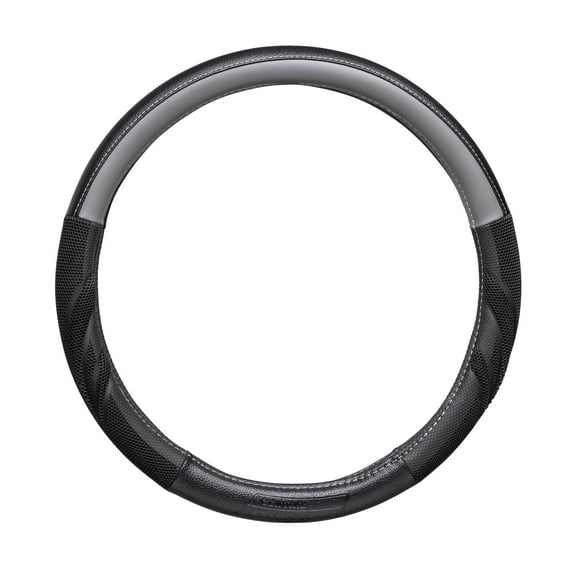 Genuine Dickies Black-Gray Dura Grip Truck Steering Wheel Cover , 34098PWDI, 1.10 lbs