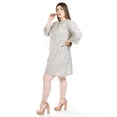 thumbnail image 2 of Vestido de lino a rayas Roman Fashion /Tallas Extras, 4085 (Líneas negro) negro 36, 2 of 6